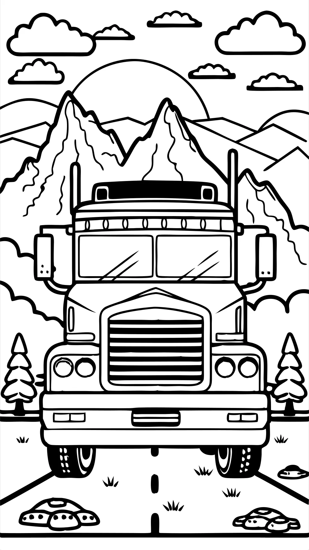 pages à colorier de gros camions